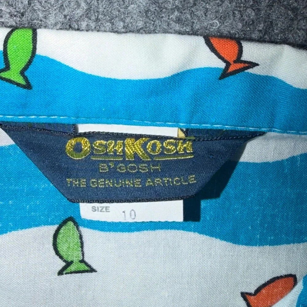 Vintage 80s OshKosh BGosh Scuba Diver Ocean Fish Shirt USA Made Boys Size 10